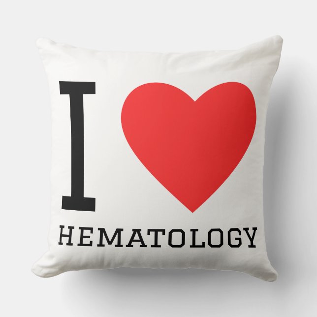 I love hematology  cushion (Front)