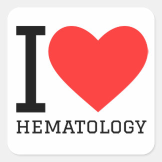 I love hematology  square sticker