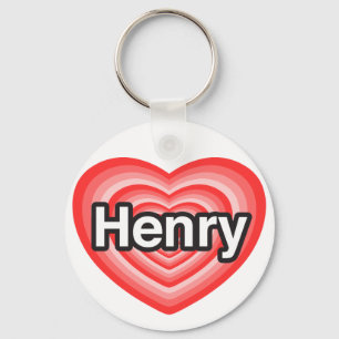 I love Henry. I love you Henry. Heart Key Ring