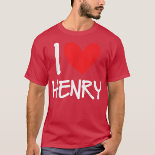 I Love Henry Name Heart Personalised Men Guy BFF F T-Shirt