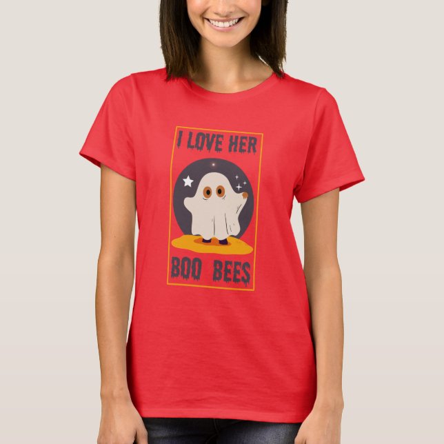 I love her boo bees Halloween T-Shirt (Front)