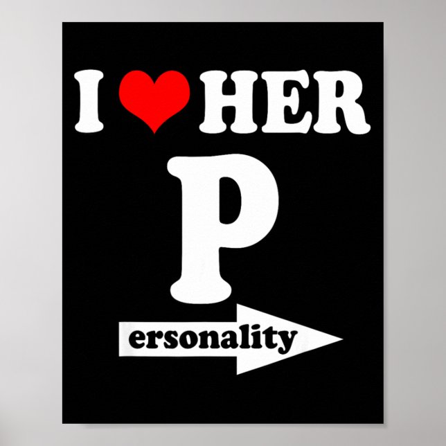 I Love Her Ity Funny Valentine's Day Couple Matchi Poster (Front)