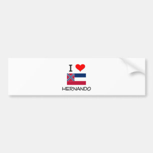 I Love Hernando Mississippi Bumper Sticker