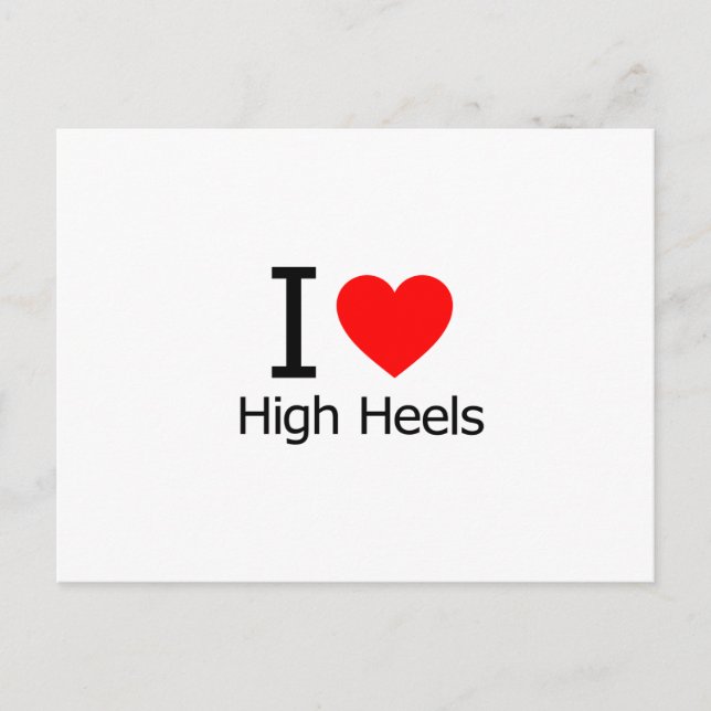 I Love High Heels Postcard (Front)