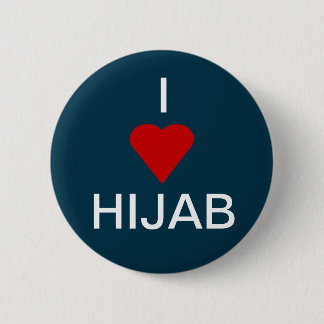 I Love Hijab 6 Cm Round Badge