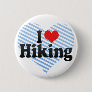 I Love Hiking 6 Cm Round Badge