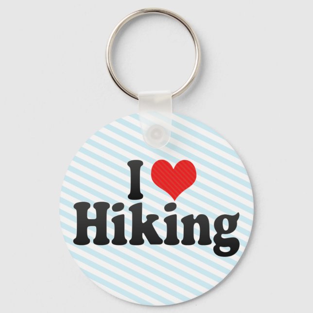 I Love Hiking Key Ring (Front)