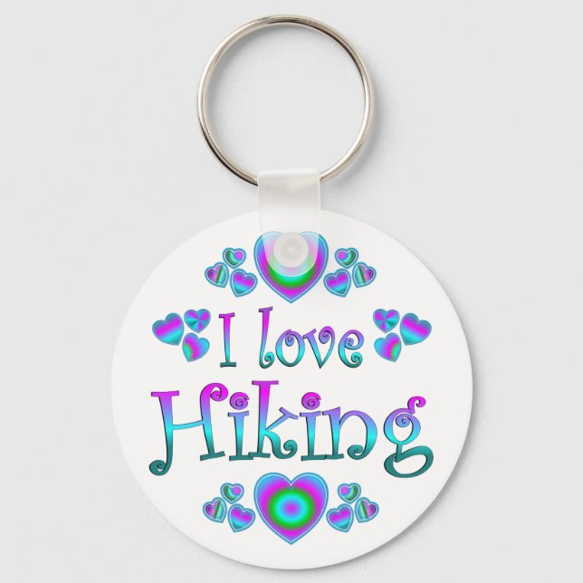 I Love Hiking Key Ring (Front)