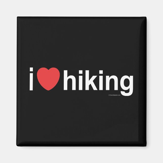 I Love Hiking Magnet (Front)