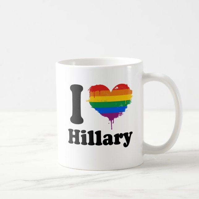 I LOVE HILLARY PRIDE -.png Coffee Mug (Right)