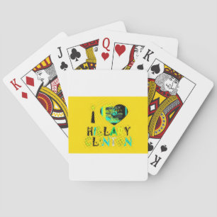 I Love Hillary USA Art Print Playing Cards