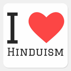 I love Hinduism  Square Sticker
