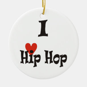 I love Hip Hop Ceramic Tree Decoration