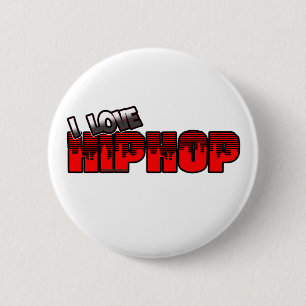 I Love HIP HOP Music 6 Cm Round Badge