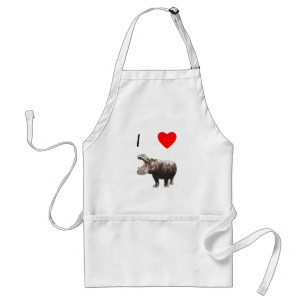 I Love Hippos (4) Standard Apron