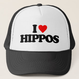 I LOVE HIPPOS TRUCKER HAT
