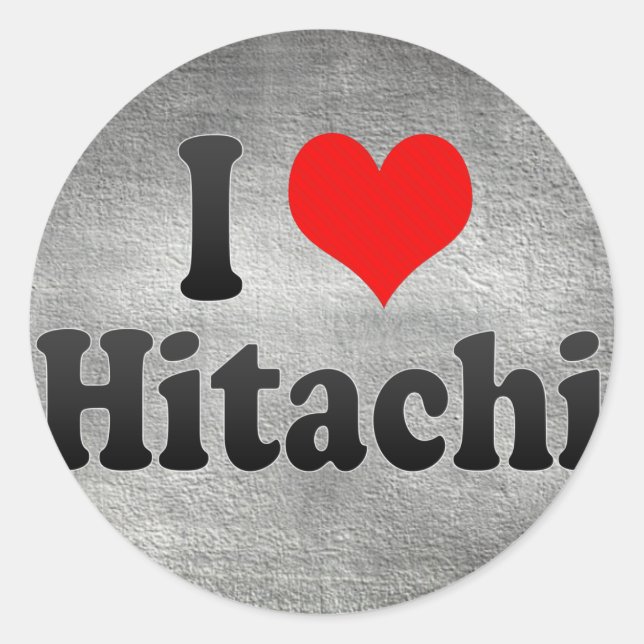 I Love Hitachi, Japan Classic Round Sticker (Front)