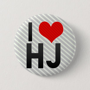 I Love HJ 6 Cm Round Badge