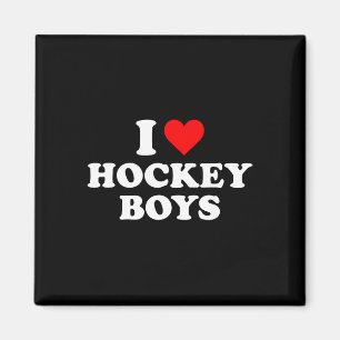 I Love Hockey Boys Magnet