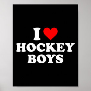 I Love Hockey Boys Poster