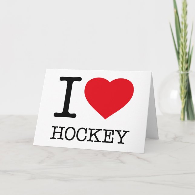 I LOVE HOCKEY CARD (Front)