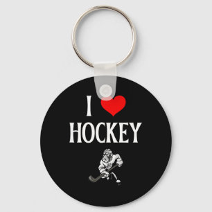 I Love Hockey I Heart Hockey Funny Ice Hockey Love Key Ring