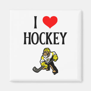 I Love Hockey I Heart Hockey Funny Ice Hockey Love Magnet