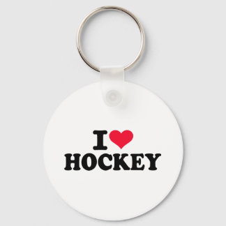 I love Hockey Key Ring