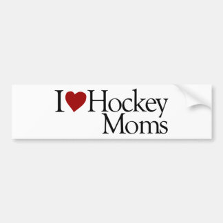 I Love Hockey Moms (Sarah Palin) Bumper Sticker