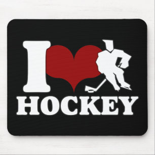 I LOVE HOCKEY MOUSEPAD