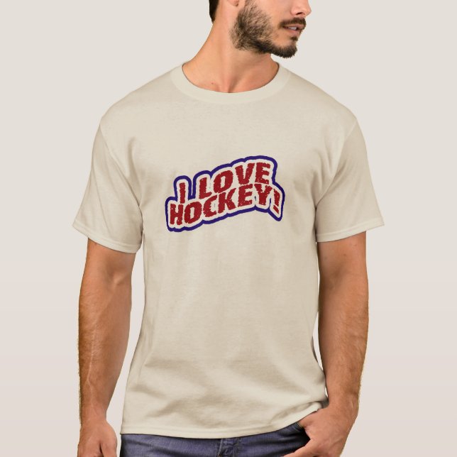 I  Love Hockey T-shirts and Gifts (Front)