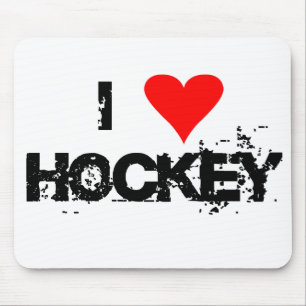 I love hockey T-shirts and Gifts. Mouse Pad