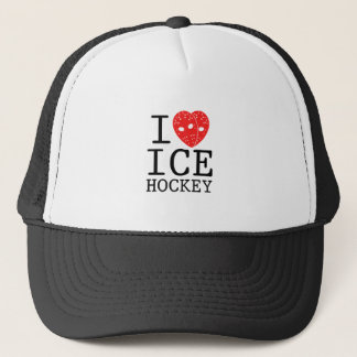 I Love Hockey Trucker Hat