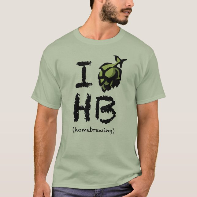 I Love Homebrewing T-Shirt (Front)