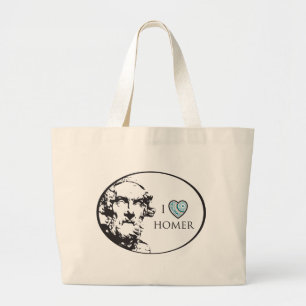I Love Homer Large Tote Bag