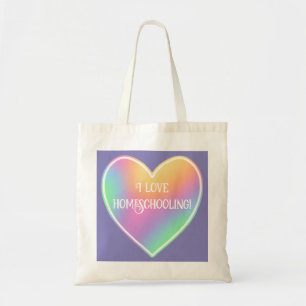 I Love Homeschooling Heart Tote Bag