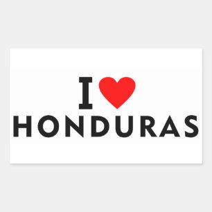 I love Honduras country like heart travel tourism Rectangular Sticker