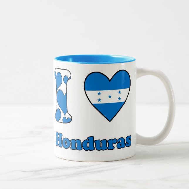 I love Honduras Two-Tone Coffee Mug (Right)