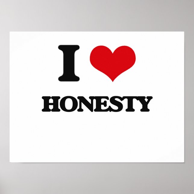 I love Honesty Poster (Front)