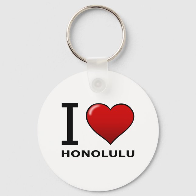 I LOVE HONOLULU,HI - HAWAII KEY RING (Front)
