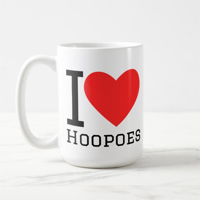 I love hoopoes coffee mug (Left)