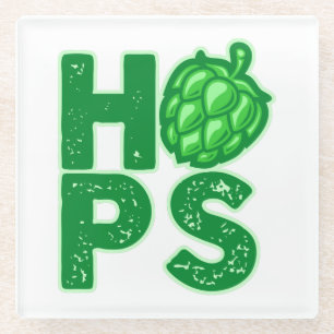 I Love Hops In Craft Beer Glass Coaster