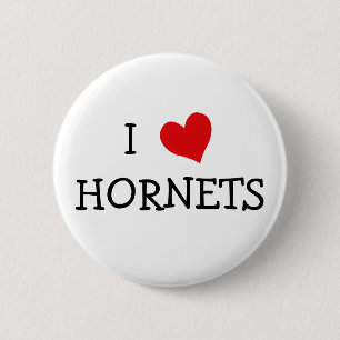 I Love Hornets 6 Cm Round Badge