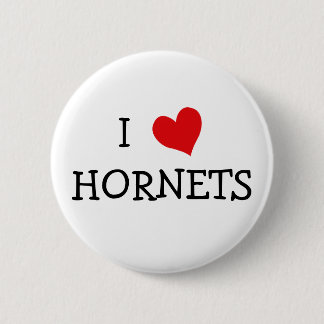I Love Hornets 6 Cm Round Badge