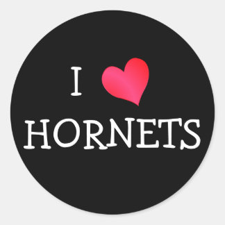 I Love Hornets Classic Round Sticker