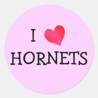 I Love Hornets Classic Round Sticker
