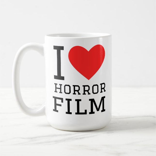 I love horror film coffee mug (Left)