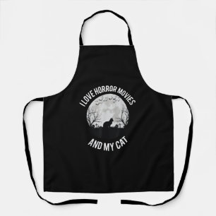 I Love Horror Movies And My Cat Apron
