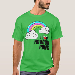 I Love Horror Punk s Rainbow Funny Horror Punk Mus T-Shirt