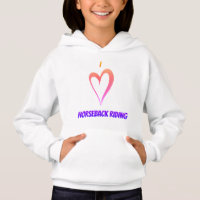 I Love Horseback Riding - Kids Pullover Hoodie